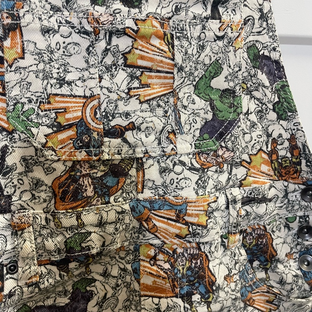 Marvel Print Denim Overalls - Picture 2 of 5